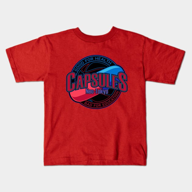 Neo Tokyo Capsules Kids T-Shirt by TonyCenteno